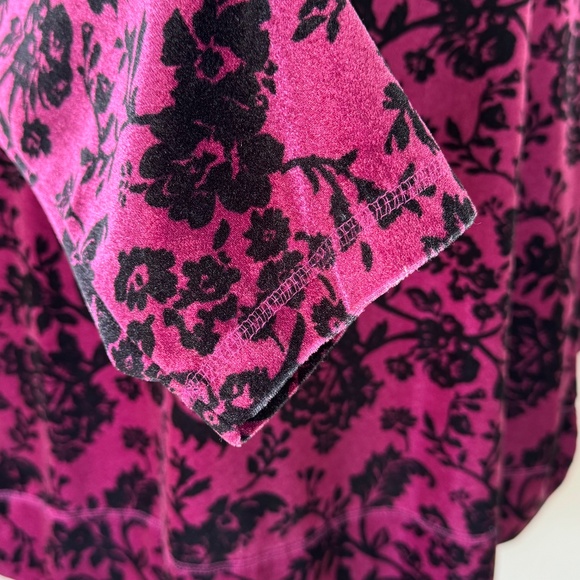 Woman Within Burgundy Velour Pullover Long Sleeves Top Plus Sz. 1X Pre-Owned - Picture 10 of 10